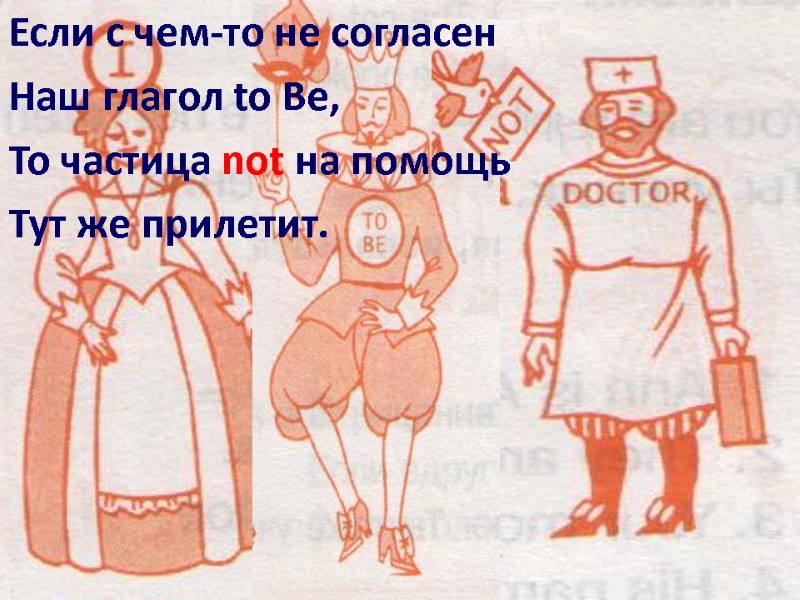 Если с чем-то не согласен Наш глагол to Be, То частица not на помощь